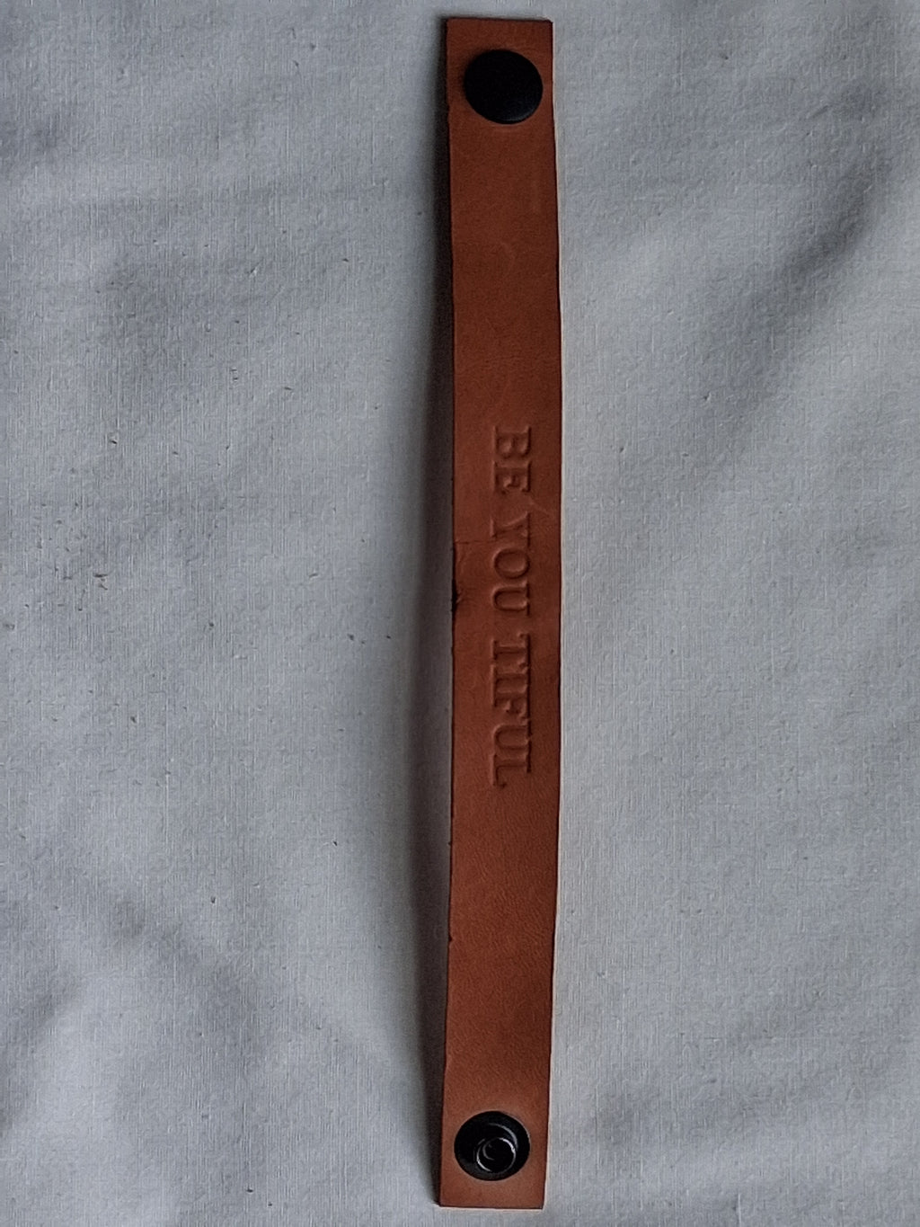 Veg-Tanned Stamped Bracelets