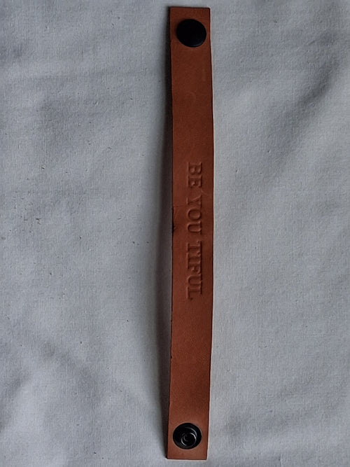 Veg-Tanned Stamped Bracelets