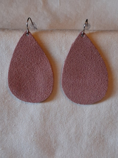 Suede Teardrop Earrings