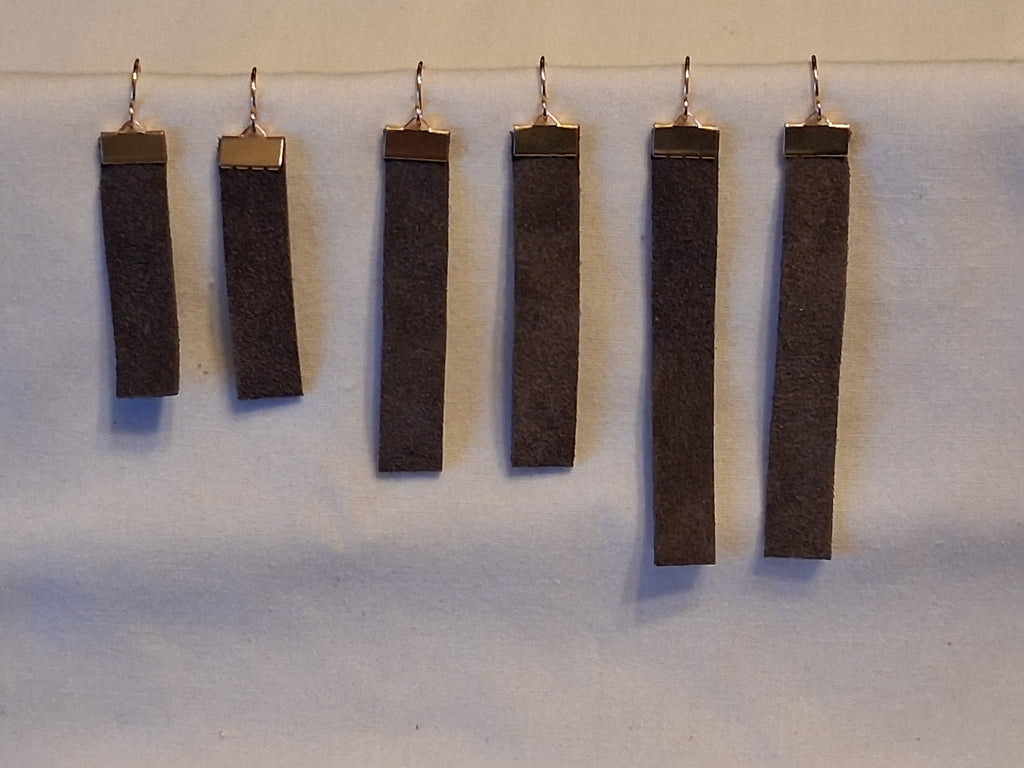 Suede Bar Earrings