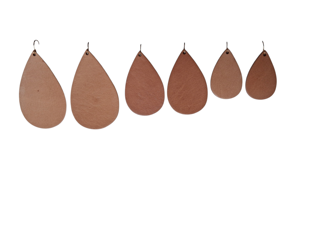 Plain Veg-Tanned Earrings (No Stamp)